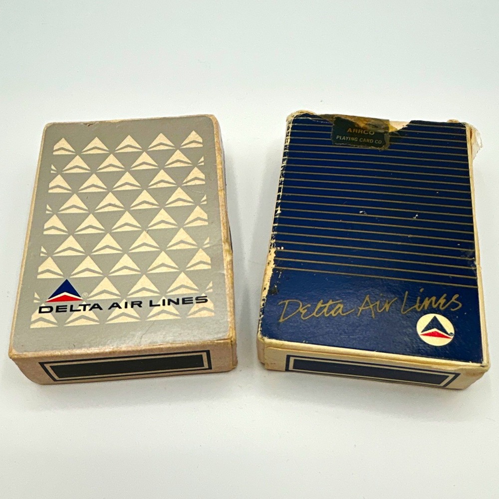 Delta Air Lines Airline Playing Cards Decks Lot of 2 Card Deck Set